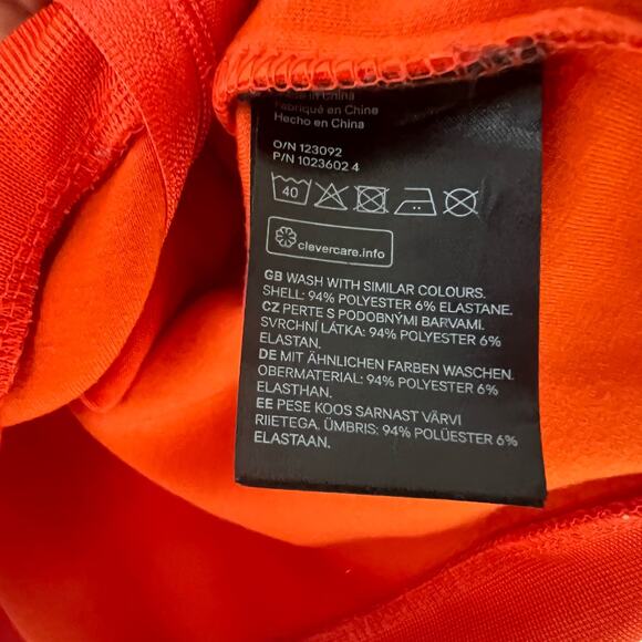 H&M Orange Red Zip Up Long Sleeve Track Jacket Size M - Picture 7 of 8